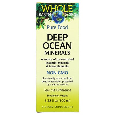 Natural Factors Whole Earth & Sea, Deep Ocean Minerals, 3.38 fl oz (100 ml)