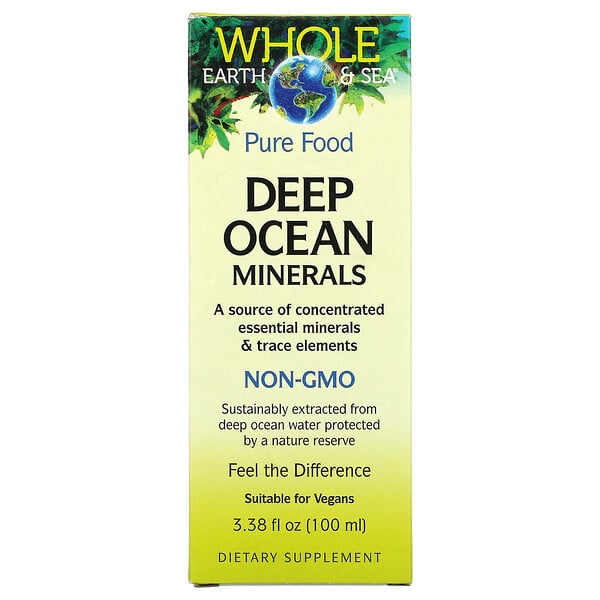Natural Factors‏, Whole Earth & Sea, Deep Ocean Minerals, 3.38 fl oz (100 ml)