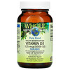 Natural Factors, Whole Earth & Sea, Веганский биоусиленный витамин D3, 5000 МЕ, 60 вегетарианских капсул