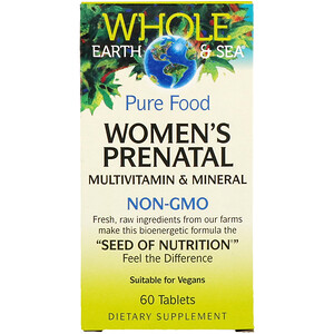 Натурал Факторс, Whole Earth & Sea, Women's Prenatal Multivitamin & Mineral, 60 Tablets отзывы