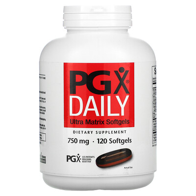 Natural Factors PGX Daily, мягкие таблетки с ультраматрицей, 750 мг, 120 мягких таблеток