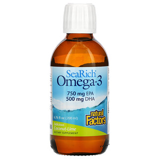 Natural Factors, SeaRich Omega-3, Delicious Coconut-Lime, 6.76 fl oz (200 ml)
