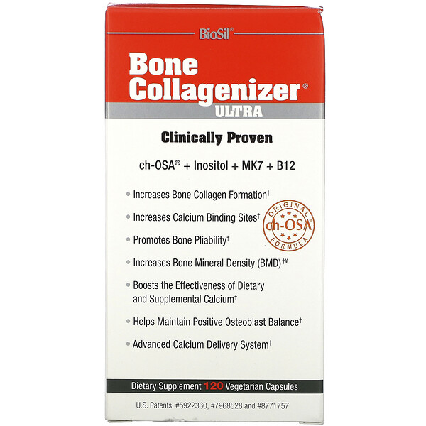 BioSil by Natural Factors, Bone Collagenizer Ultra, 120 вегетарианских капсул
