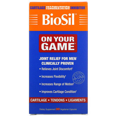 BioSil by Natural Factors BioSil, On Your Game, 30 Vegetarian Capsules