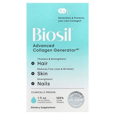 Product Image for Biosil, Advanced Collagen Generator , 1 fl oz (30 ml)
