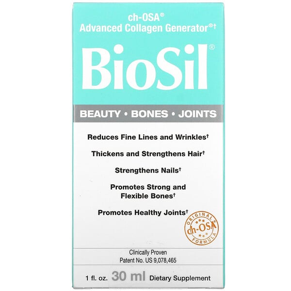 BioSil by Natural Factors, ch-OSA 升级版胶原生成胶囊，1 液量盎司（30 毫升）