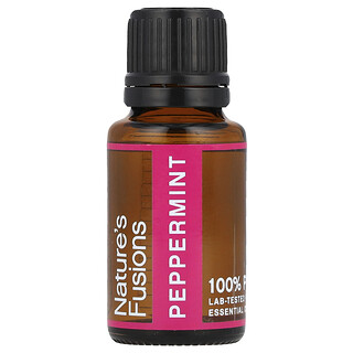 Nature's Fusions, Huile essentielle 100 % pure, Menthe poivrée, 15 ml