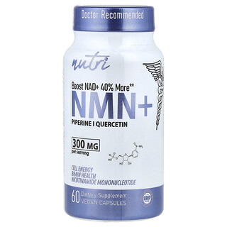 Nutri, NMN+, 60 cápsulas veganas