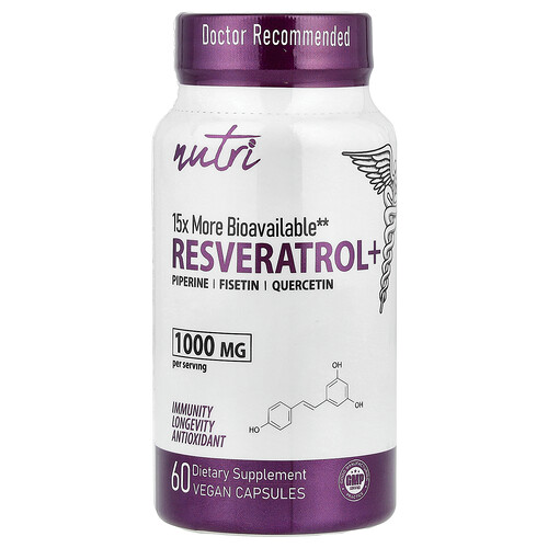 Nutri Resveratrol+, 60 Vegan Capsules