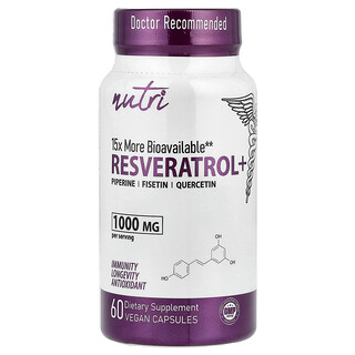 Nutri, Resveratrol y más, 60 cápsulas veganas
