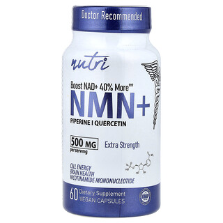 Nutri, NMN+, 60 cápsulas veganas