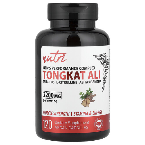Nutri, Men's Performance Complex Tongkat Ali, 120 Vegan Capsules