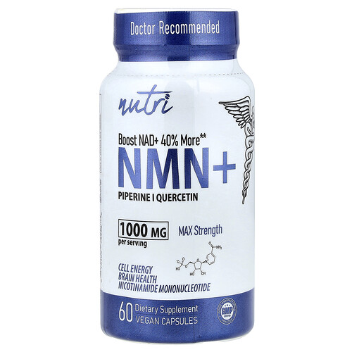 Nature's Fusions Nutri Nmn+ Max Strength Supplement Vitamin | 1000 mg | 60 Vegan Caps