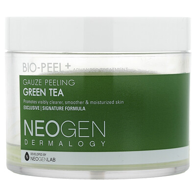 Neogen, Bio-Peel+, Gauze Peeling, Green Tea, 30 Pads, 6.76 fl oz (200 ml)