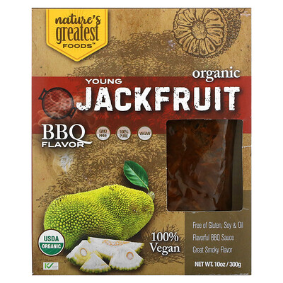 Купить Nature's Greatest Foods Органический молодой джекфрут, барбекю, 300 г (10 унций)