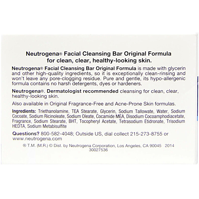 Neutrogena, Facial Cleansing Bar, 3.5 oz (100 g)