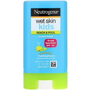 Отзывы о НьютроДжина, Wet Skin Kids, Beach & Pool, Sunscreen Stick, SPF 70+, 0.47 oz (13 g)