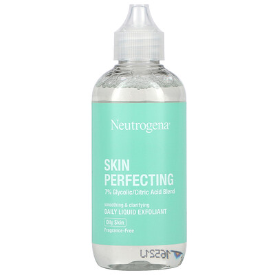 Neutrogena Skin Perfecting, жидкий эксфолиант для ежедневного применения, для жирной кожи, без отдушек, 118 мл (4 жидк. Унции)