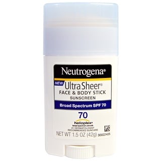 Neutrogena, Ультратонкий карандаш для лица и кожи – солнцезащитный крем, фактор защиты от солнца SPF 70, 1,5 унции (42 г)