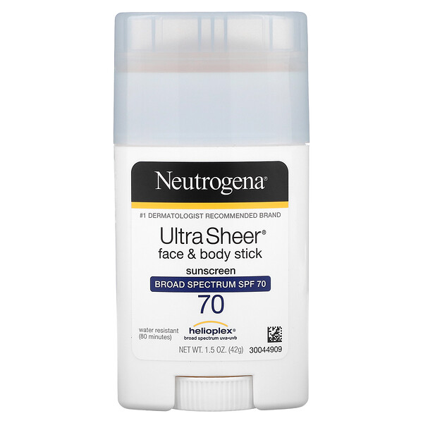 Neutrogena, Ultra Sheer Face & Body Stick, Sunscreen, SPF 70, 1.5 oz (42 g)