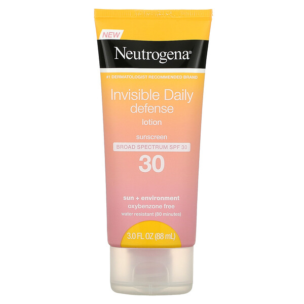 Neutrogena, Invisible Daily Defense Sunscreen Lotion, SPF 30, 3 fl oz (88 ml)
