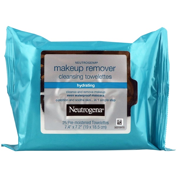 Neutrogena, Makeup Remover Cleansing Towelettes, Hydrating, 25 Pre