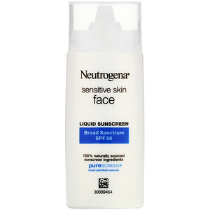 Отзывы о НьютроДжина, Sensitive Skin, Face,  Liquid Sunscreen, SPF 50, 1.4 fl oz (40 ml)