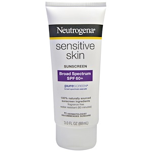 Отзывы о НьютроДжина, Sensitive Skin Sunscreen, SPF 60+, 3.0 fl oz (88 mL)