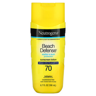 Neutrogena, Beach Defense 抗曬乳，SPF 70，6.7 液量盎司（198 毫升）