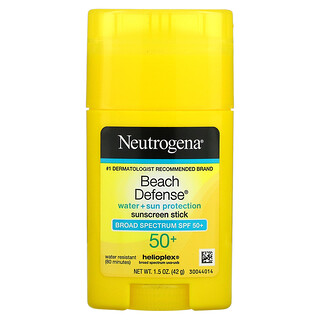 Neutrogena, пляжная защита, солнцезащитное средство в виде стика, SPF 50+, 42 г (1,5 унции)