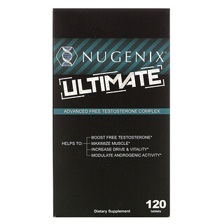 Nugenix, Ultimate، مركب التستوستيرونات الحرة المطور، 120 قرصًا