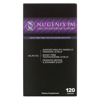 Nugenix, ZMA 睾酮促进剂，夜间游离睾酮促进剂，120 粒胶囊