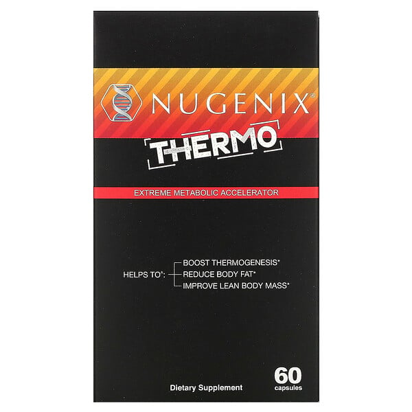 Nugenix, Thermo, экстремальный ускоритель метаболизма, 60 капсул