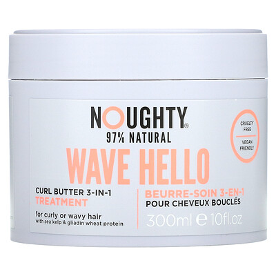 Купить Noughty Wave Hello, средство 3-в-1 с маслом для вьющихся волос, для вьющихся и волнистых волос, 300 мл (10 жидк. Унций)