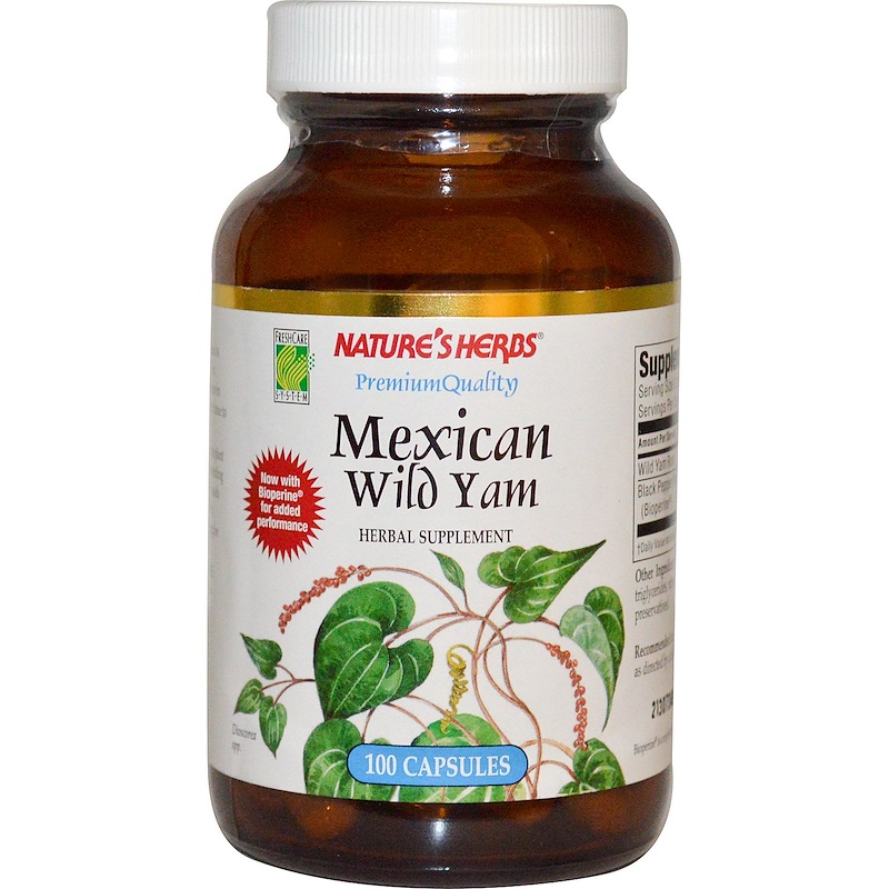 Natures Herbs Mexican Wild Yam 100 Capsules Iherb