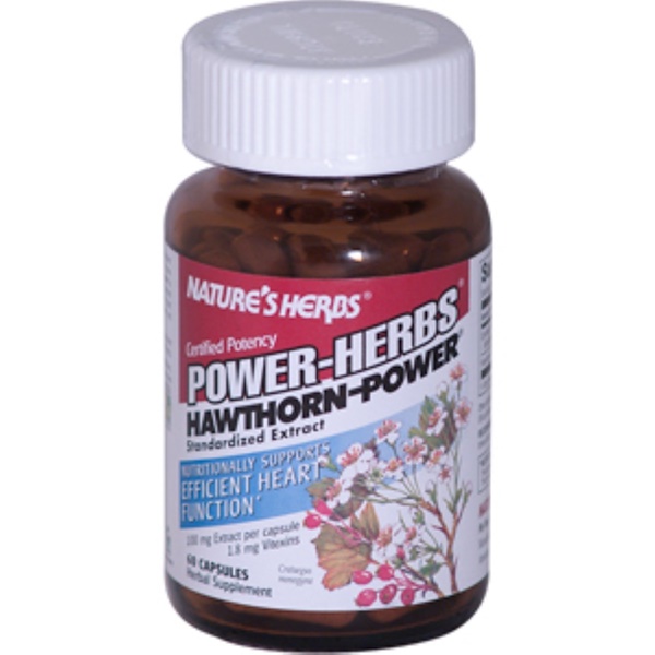 Nature's Herbs, PowerHerbs, HawthornPower, 60 Capsules iHerb