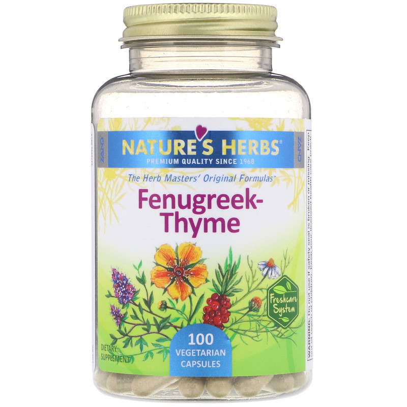Nature's Herbs, FenugreekThyme, 100 Vegetarian Capsules iHerb