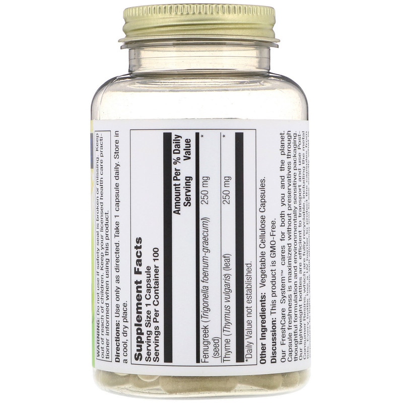 Nature's Herbs, FenugreekThyme, 100 Vegetarian Capsules iHerb