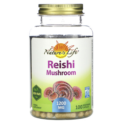 Nature's Herbs Reishi Mushroom, 1,200 mg, 100 Vegetarian Capsules