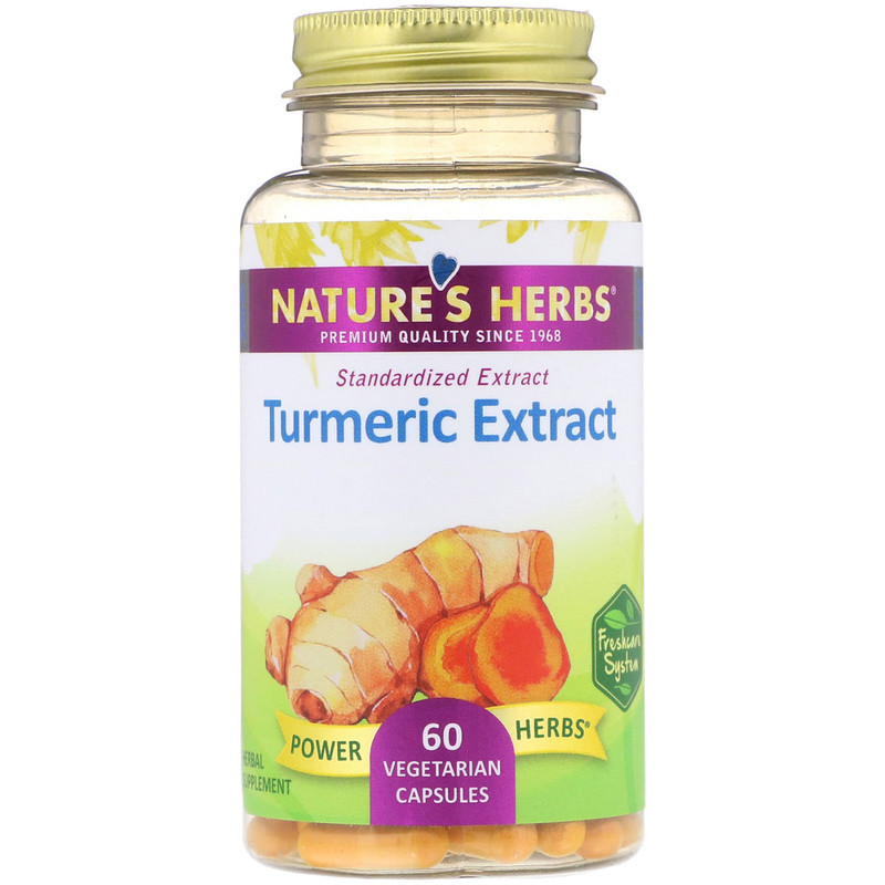 Nature's Herbs, Turmeric Extract, 60 Vegetarian Capsules iHerb