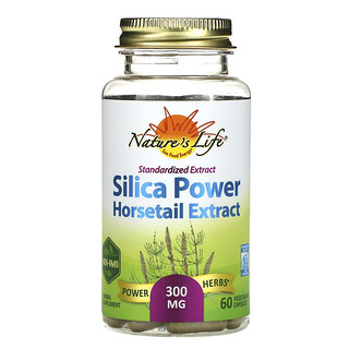 Nature's Herbs, Silica-Power, стандартизированный экстракт, 300 мг, 60 вегетарианских капсул