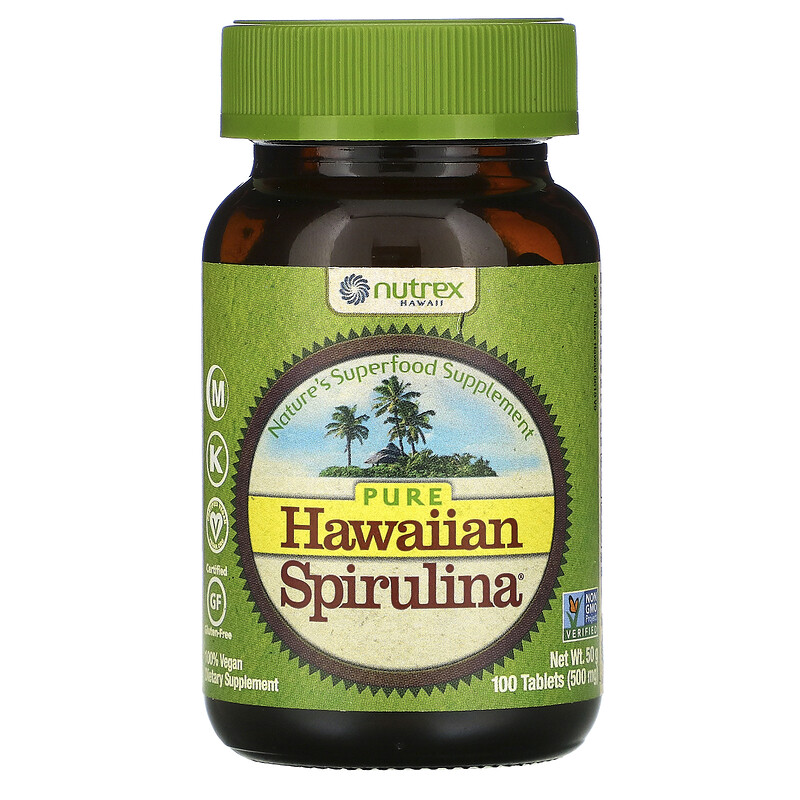 Nutrex Hawaii, سبيرولينا نقية Hawaiian Spirulina، عدد 100 قرص iHerb