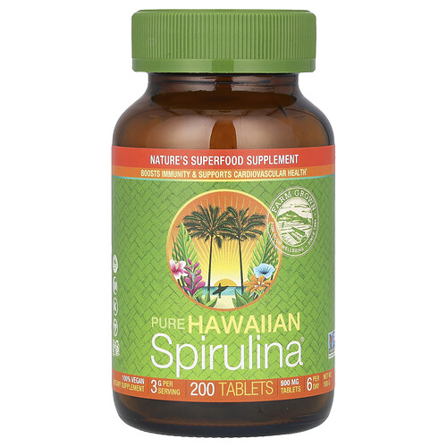 Nutrex Hawaii Pure Hawaiian Spirulina®, 500 mg, 200 Tablets