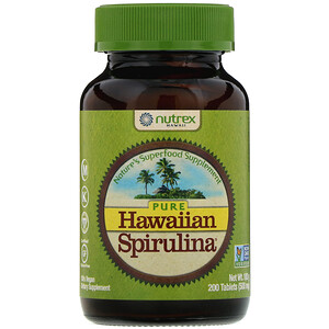 Нутрекс Хауайи, Pure Hawaiian Spirulina, 500 mg, 200 Tablets отзывы покупателей