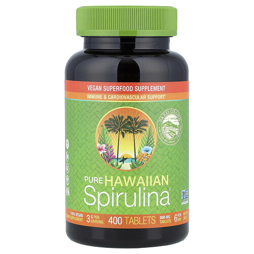 Nutrex Hawaii, Hawaiian Spirulina, Espirulina pura, 400 g, 500 comprimidos (500 g por comprimido)