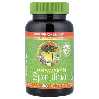 Nutrex Hawaii, Hawaiian Spirulina, Espirulina pura, 400 g, 500 comprimidos (500 g por comprimido)