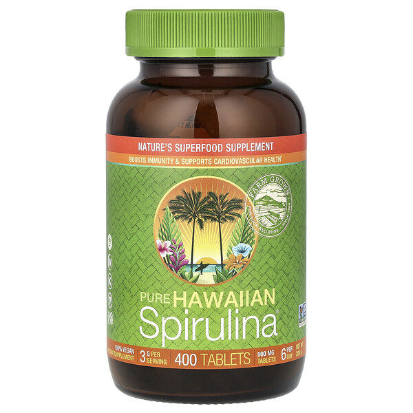 Nutrex Hawaii Pure Hawaiian Spirulina®, 500 mg, 400 Tablets