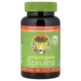 Nutrex Hawaii, Hawaiian Spirulina, Espirulina pura, 180 g, 1 comprimidos (1 g por comprimido)