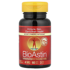 BioAstin®, гавайський астаксантин, 4 мг, 60 капсул
