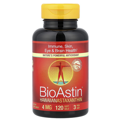 Nutrex Hawaii, BioAstin, Hawaiian Astaxanthin, 12 mg, 120 Soft Gels (4 mg per Soft Gel)